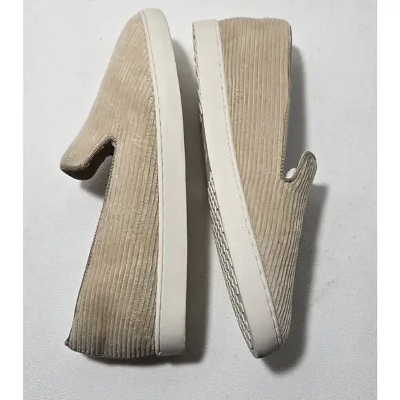 Birdies The Swift Slip On Shoes Corduroy Oatmeal Beige Sneakers - Size 10 - Picture 7 of 10